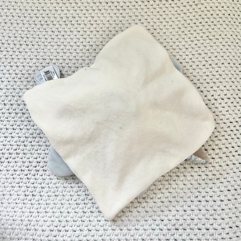 Doudou et Compagnie Blue Bunny Flower Petal Celestin Baby Lovey Security Blanket - Picture 9 of 10